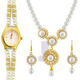 Royal Pearl Necklace with Watch