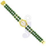 Send Classic Cz Jade Stone Watch to India