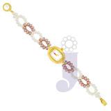 White & Peach Pearl Watch