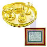 Send Crystal Puja Thali Hamper to Hyderabad
