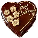 Five Star Heart Shaped Cake