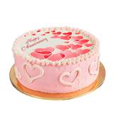Silver Anniversary Strawberry Cake - 1/2 Kg