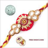 Send Swastik Kundan Rakhi to Usa