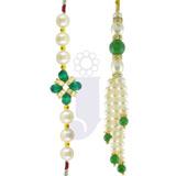 Bhaiyabhabhi Beads Pearl Rakhis to India