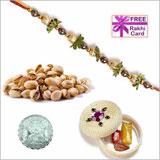 Send Pistachios Coin Mini Rakhi Hamper to Usa