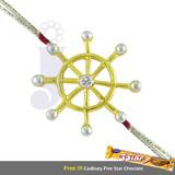 Surya Chakra Diamond Pendant cum Rakhi