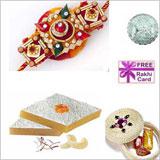 Send Mini Kaju Katli Rakhi Coin Combo to Usa