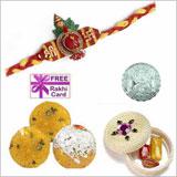 Send Mini Boondi Ladoo Rakhi Coin Combo to Usa