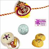 Send Mini Kesar Peda Rakhi Coin Combo to Usa
