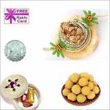 Send Besan Ladoo Rakhi Coin Combo to Usa