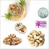 Send Mini Pista Kaju Coin Rakhi Hamper to Usa