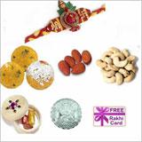 Send Boondi Ladoo Dryfruit Rakhi Combo to Usa