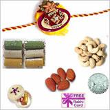 Send Assorted Rolls Dryfruit Rakhi Combo to Usa