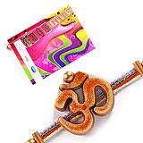 Om Rakhi with Pocket Notebook