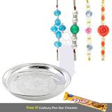 Silver Rakhi Thali
