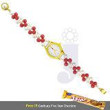 CZ Two String Coral Pearl Watch