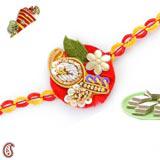 Send Ethnic Paisley zardosi Rakhi to Usa