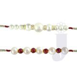 Send CZ Pearl and Garnet Rakhis to Usa