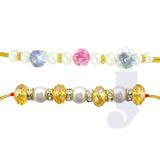 Send CZ Crystal Combo Pearl Rakhis to Usa
