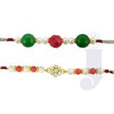 Send CZ Gems Combo Pearl Rakhis to Usa
