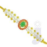 Send Red and Green Choker Pearl Rakhi to Usa