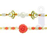 Send Kundan and Coral Combo Pearl Rakhi(USA) to Usa