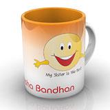 Send Smiley Rakhi mug to all destinations in India