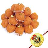 Rakhi with Motichoor Laddoo