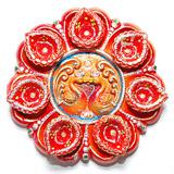 Send Floral Diya Thali to all destinations in India