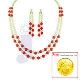 Send  2 String Coral Pearl Set  to all destinations in India