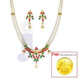 Send  Ethnic Stone Pearl Pendant Set   to all destinations in India