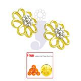 Send flower shape diamond earrings  to all destinations in India