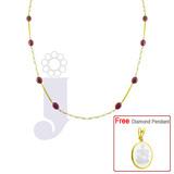 Send  Pearl N Ruby Gold Chain  to all destinations in India
