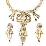 Send Dazzling White stone Jewellery Set to India