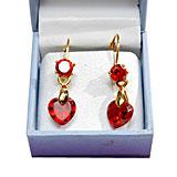 Send Dazzling Red Hanging ear rings to India