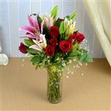 Exotic arrangement of flowers