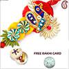 Zardosi Peacock Rakhi with Free Silver Coin  
