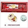 22K Gold Ganesh Rakhi with Free Silver Coin 