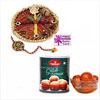 Rakhi Thali with One Rakhi and 1Kg. Haldirams Gulab Jamun 