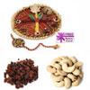 Rakhi Thali with One Rakhi and 200 Gms. of Cashew Nutsand 200 Gms. of Raisins 