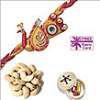Zardosi Rakhi with 50 grams Cashews