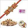Zardosi Rakhi with 50 grams Pistachios