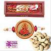 22K Gold Plated Rakhi with 50 grams Cashews