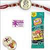 22K Gold Plated Rakhi with 50 grams Peanuts