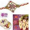 Rakhi with 500 grams Haldiram Soan Papadi