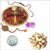 Rakhi Thali with 200 Grams Cashews and Free Silver Coin 