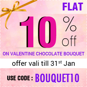 Deals | Get flat 10% off on delectable valentine chocolate bouquet
