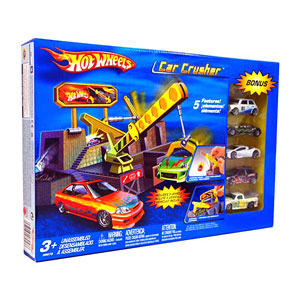 hot wheels car crusher playset