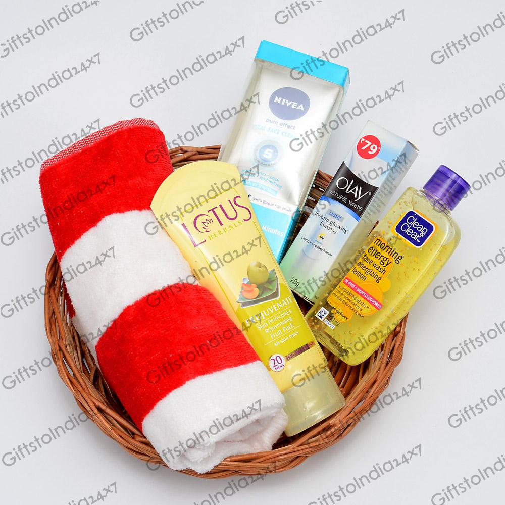 Complete Skin Care Hamper, Cosmetics for Her on Valentines Day