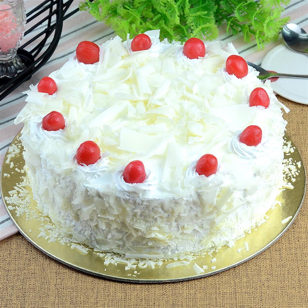 White Forest Birthday Cake